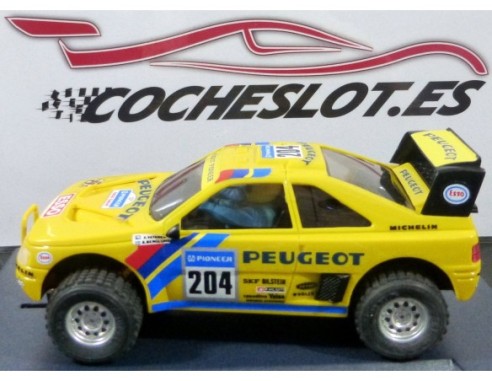 PEUGEOT 405 AMARILLO A.VATANEN  DAKAR MAS SLOT  REF.6420 TECNITOYS