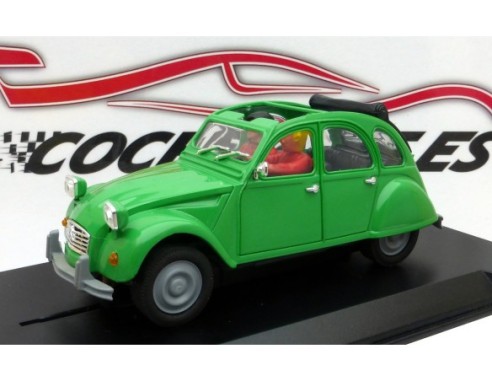 CITROEN 2 CV VERDE CABRIO CON FAROS CUADRADOS PINK-KAR