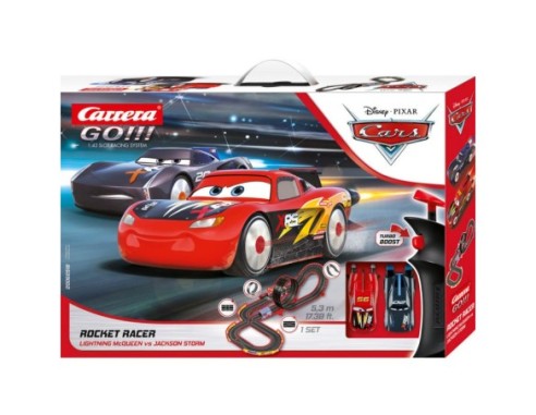 CIRCUITO CARS Rocket Racer Rayo y Storm CARRERA GO 1/43