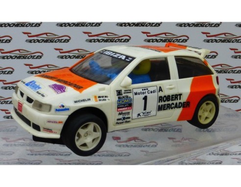 Seat Ibiza kit Car “Robert Mercader”Blanco CHASIS 1 TORNILLO 1996 REF. 8390 TYCO