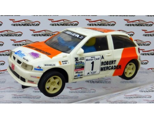 Seat Ibiza kit Car “Robert Mercader”Blanco CHASIS 1 TORNILLOS 1996 REF. 8390 TYCO