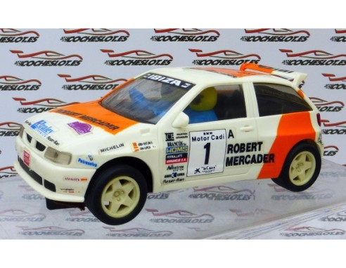 Seat Ibiza kit Car “Robert Mercader”Blanco CHASIS 1 TORNILLOS 1996 REF. 8390 TYCO