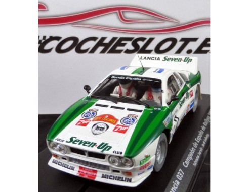 LANCIA 037CAMPEON RALLY ESPAÑA 1986 BLANCO VERDE SEVEN UP Nº2 REF.A991 FLY