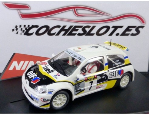 Renault Clio Elf	super 1600 nº7 blanco negro REF.50300 NINCO