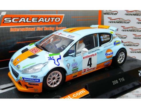 PEUGEOT 208 RALLY ARTIC 2016 Nº4 GULF REF. SC6237 SCALEAUTO