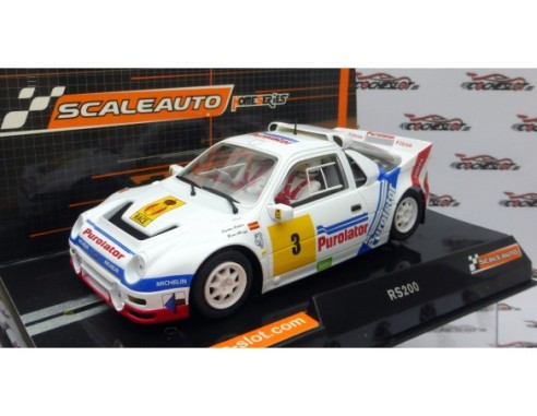 FORD RS200 GR.B PUROLATOR CTO.DE ESPAÑA DE TIERRA 1986 Nº3 C.SAINZ REF.SC-6185 SCALEAUTO