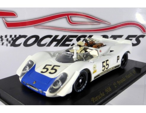 PORSCHE 908 2º BRANDS HATCH 1969 .BLANCO/ AZUL Nº55 REF.C14 FLY