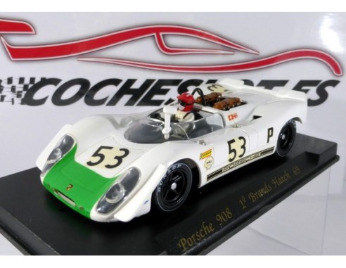 PORSCHE 908 1º BRANDS HATCH 1969  BLANCO/VERDE Nº53 REF.C14 FLY